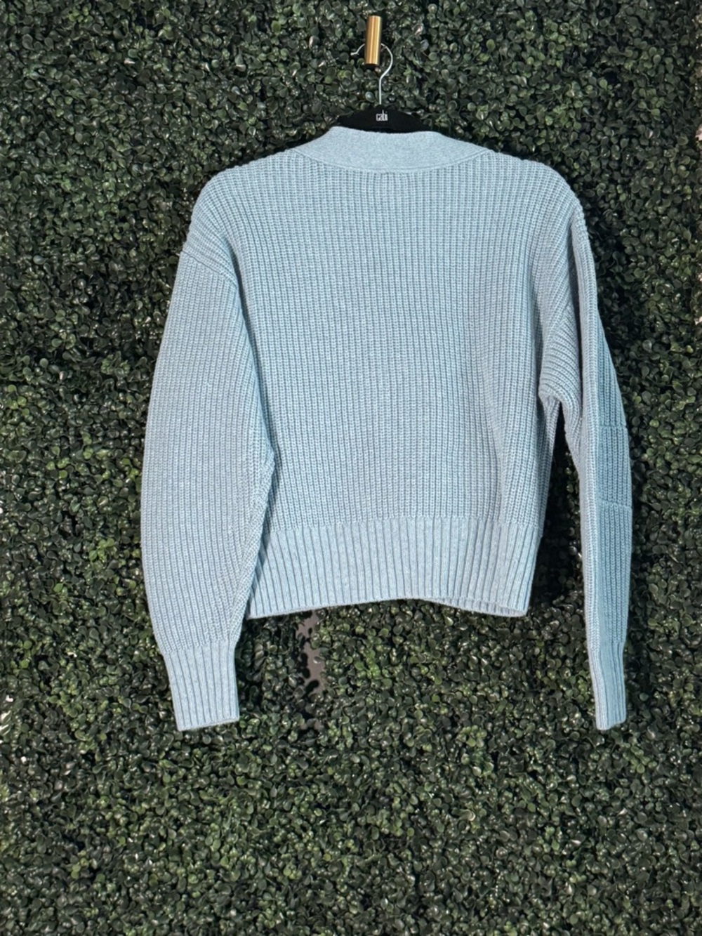 Cabi Light Blue Knit Button-Up Cardigan Sweater - Picture 3 of 4